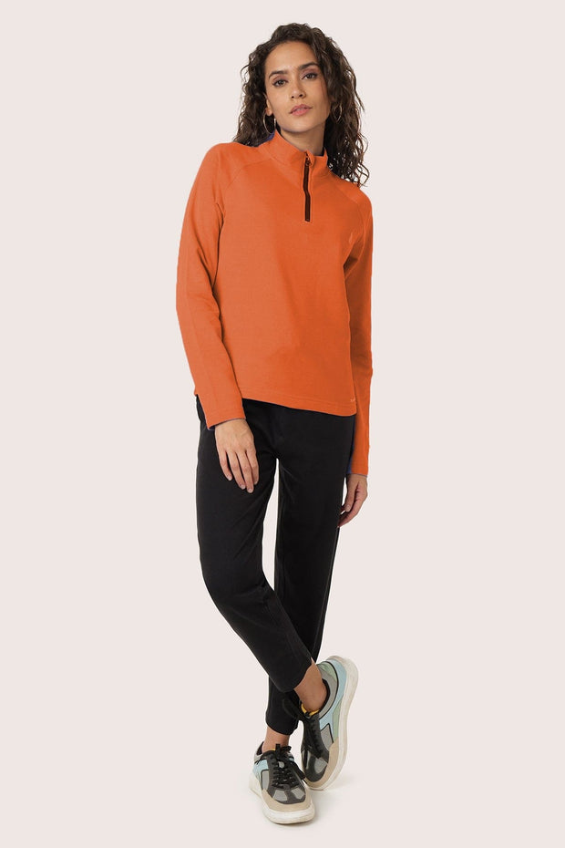 ORGANIC COTTON HALF ZIP PULL OVER