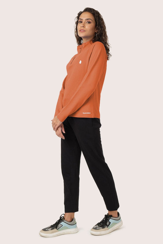 ORGANIC COTTON HALF ZIP PULL OVER