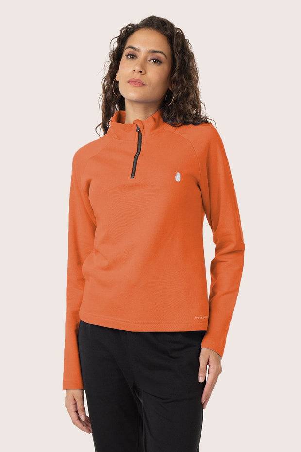 ORGANIC COTTON HALF ZIP PULL OVER