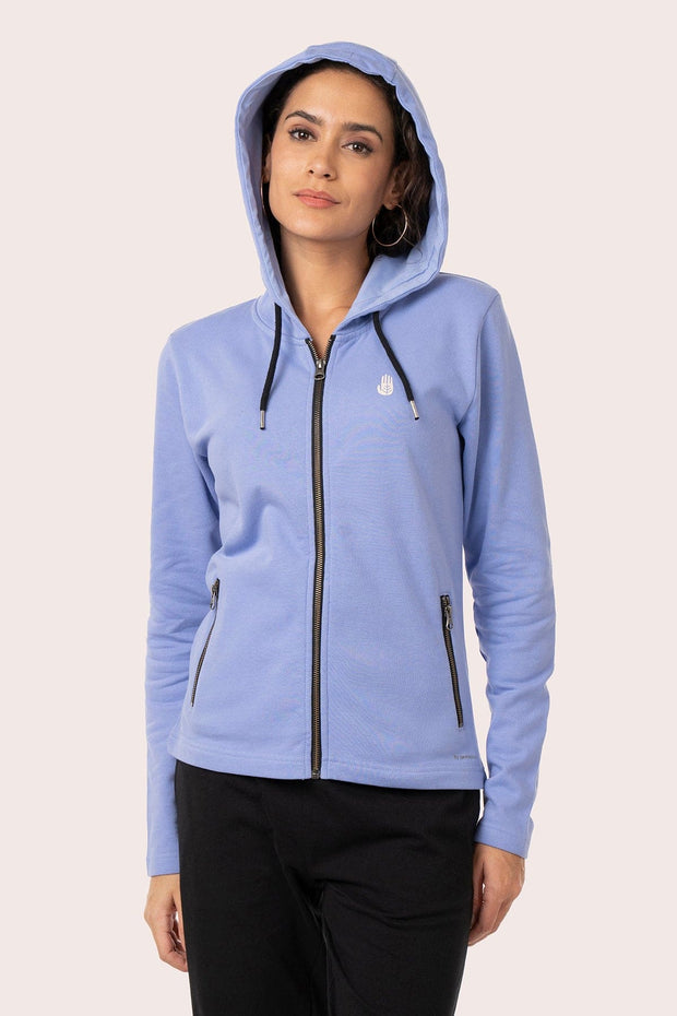 ORGANIC COTTON FULL ZIP HOODIE WITH POCKET