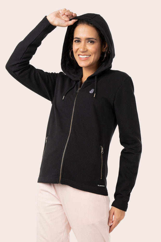 ORGANIC COTTON FULL ZIP HOODIE WITH POCKET