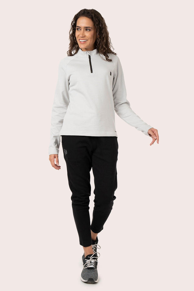 ORGANIC COTTON HALF ZIP PULL OVER