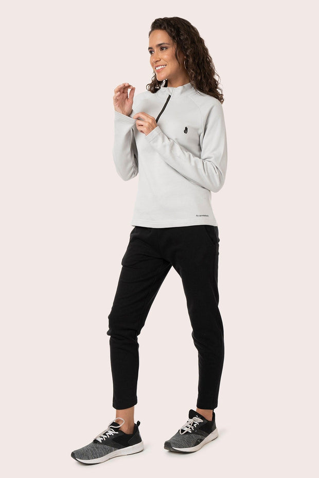 ORGANIC COTTON HALF ZIP PULL OVER