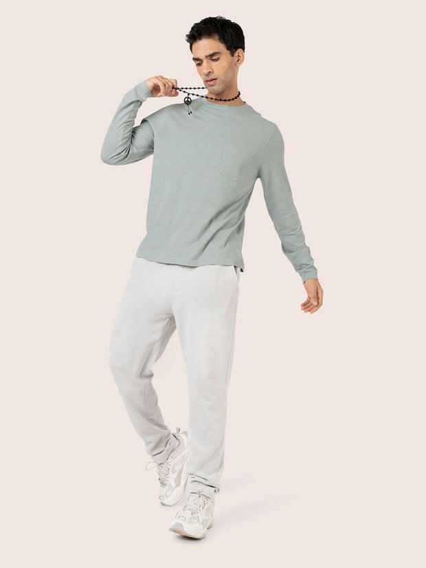 LINEN JERSEY POCKET TEE