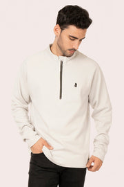 ORGANIC COTTON HALF ZIP PULL OVER