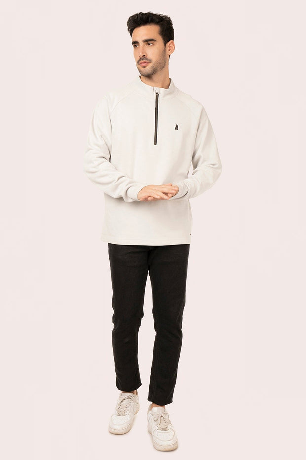 ORGANIC COTTON HALF ZIP PULL OVER