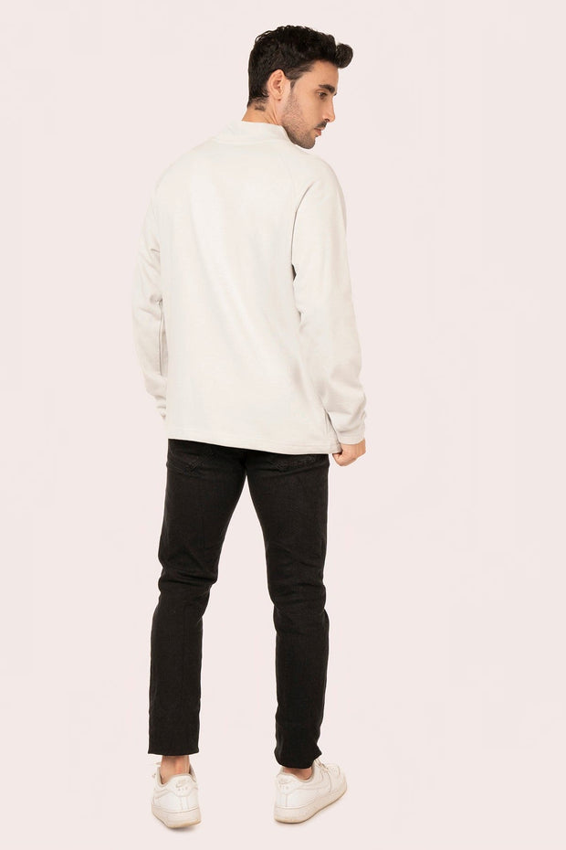 ORGANIC COTTON HALF ZIP PULL OVER