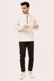 ORGANIC COTTON HALF ZIP PULL OVER