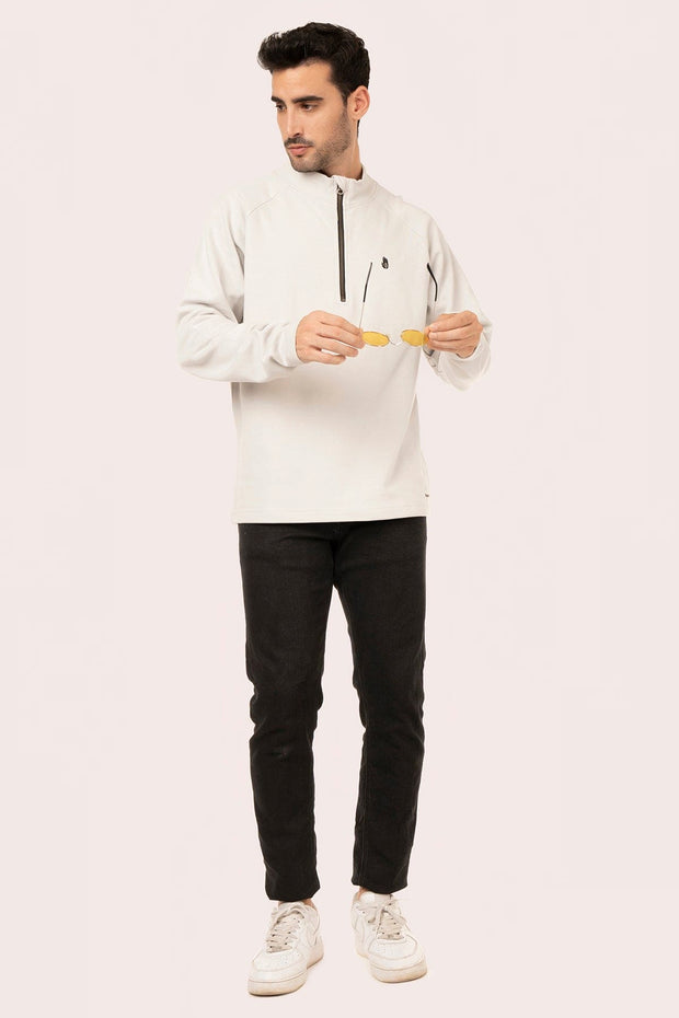 ORGANIC COTTON HALF ZIP PULL OVER