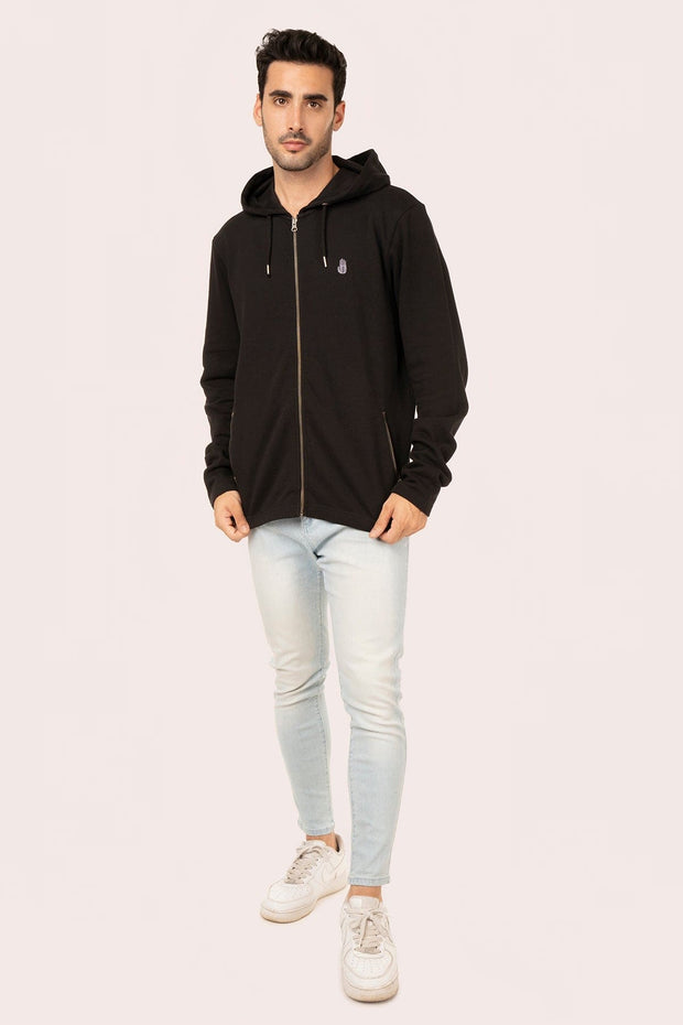 ORGANIC COTTON FULL ZIP HOODIE WITH POCKET