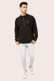 ORGANIC COTTON HALF ZIP PULL OVER