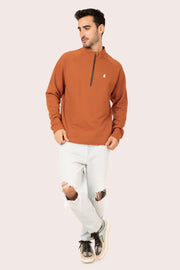 ORGANIC COTTON HALF ZIP PULL OVER