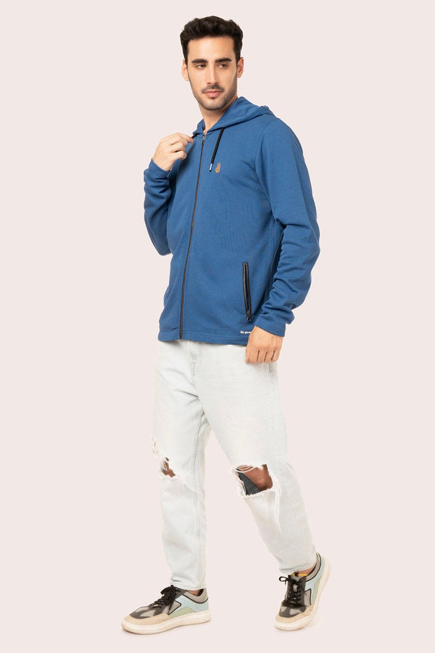 ORGANIC COTTON FULL ZIP HOODIE WITH POCKET