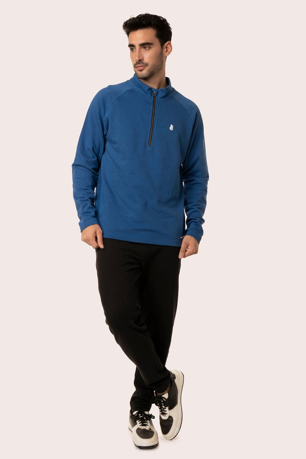 ORGANIC COTTON HALF ZIP PULL OVER