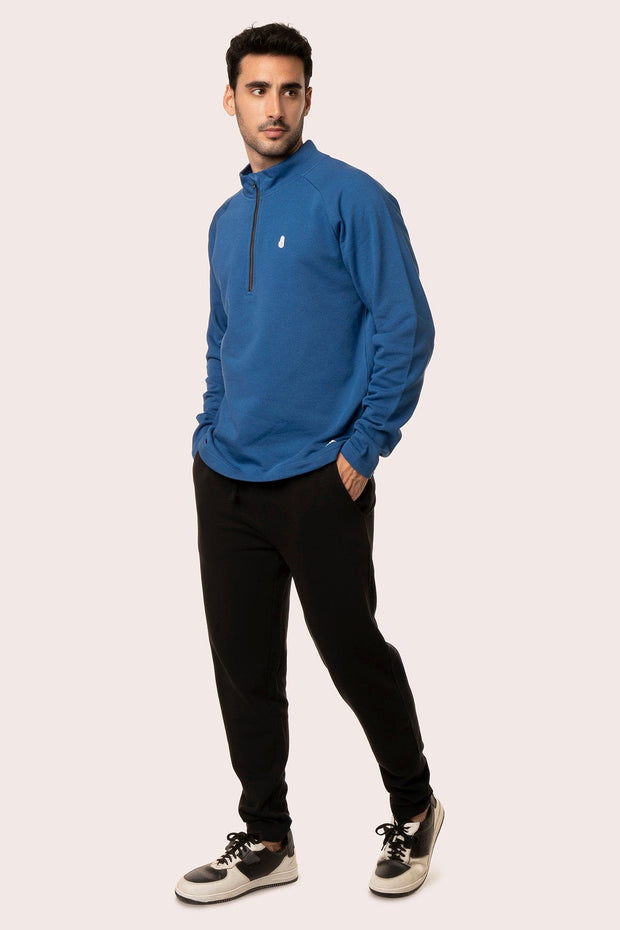 ORGANIC COTTON HALF ZIP PULL OVER