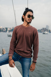 ORGANIC COTTON  V NECK SWEAT SHIRT FOR MEN