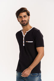 ORGANIC COTTON T-SHIRT WITH WOODEN BUTTON