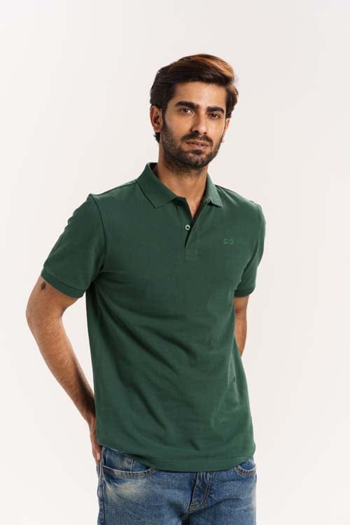 ORGANIC COTTON PIQUE COLLAR SHIRT