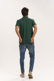ORGANIC COTTON PIQUE COLLAR SHIRT