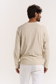 LINEN JERSEY POCKET TEE