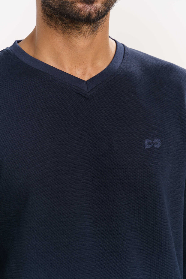 ORGANIC COTTON  V NECK SWEAT SHIRT FOR MEN