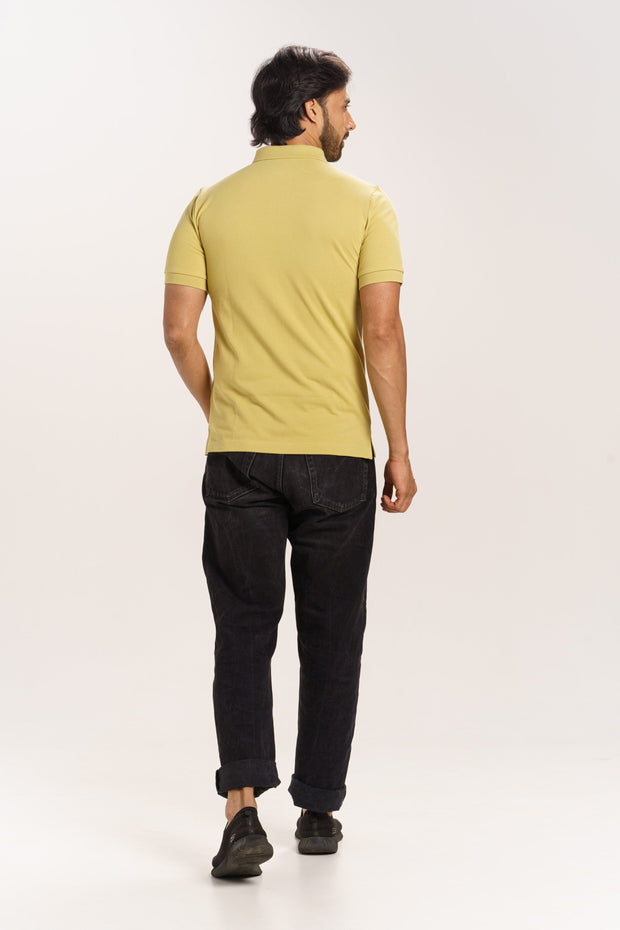 ORGANIC COTTON PIQUE COLLAR SHIRT